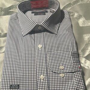 Men's Black and White Checkered Shirt